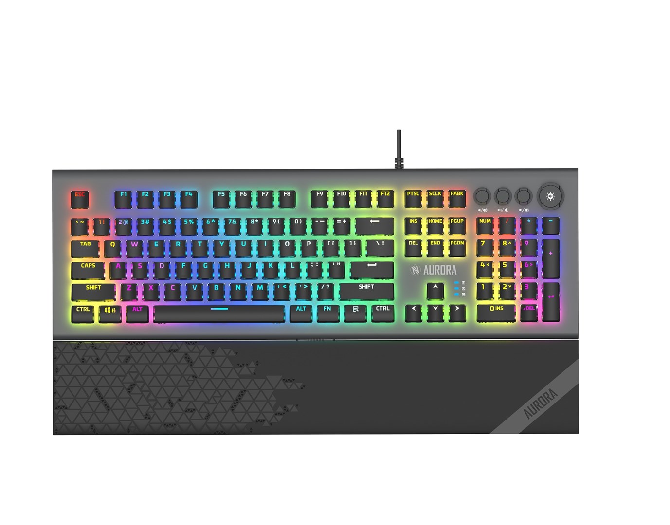 Tastierë iBOX Aurora K-5, USB, e hirtë
