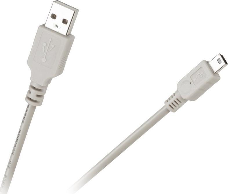 Kabllo USB Cabletech KPO3889 1m, USB A në mini USB, gri