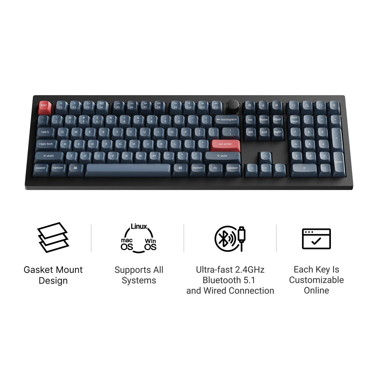 Tastierë Keychron V6 Max, e zezë