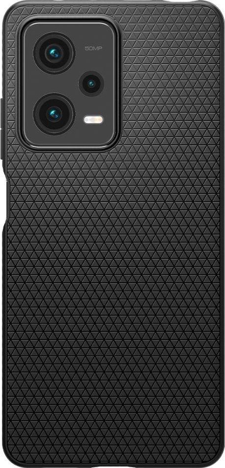 Këllëf telefoni Spigen Liquid Air për Xiaomi Redmi Note 12 Pro dhe Poco X5 Pro 5G, TPU, mat, i zi