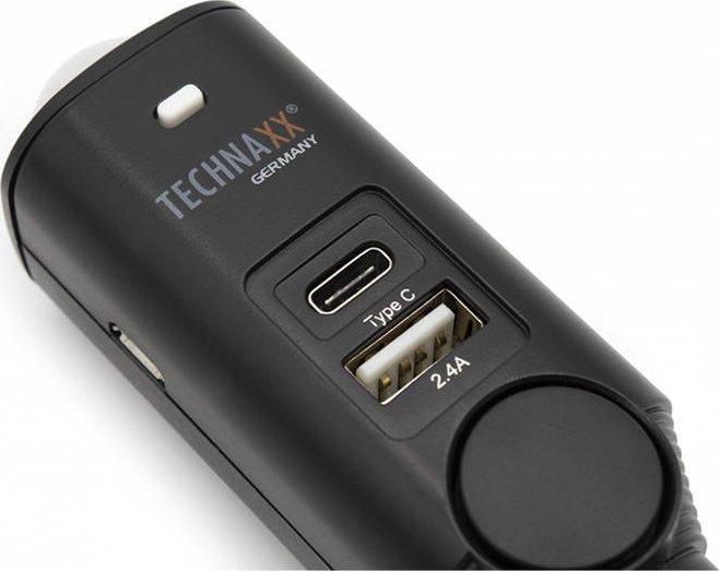 Alarm universal për vetura Technaxx TX-168, telekomandë, sirenë zanore, i zi