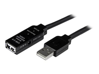 USB 2.0 продолжен кабел StarTech.com, 10m, USB A, 480 Mbit/s, црн