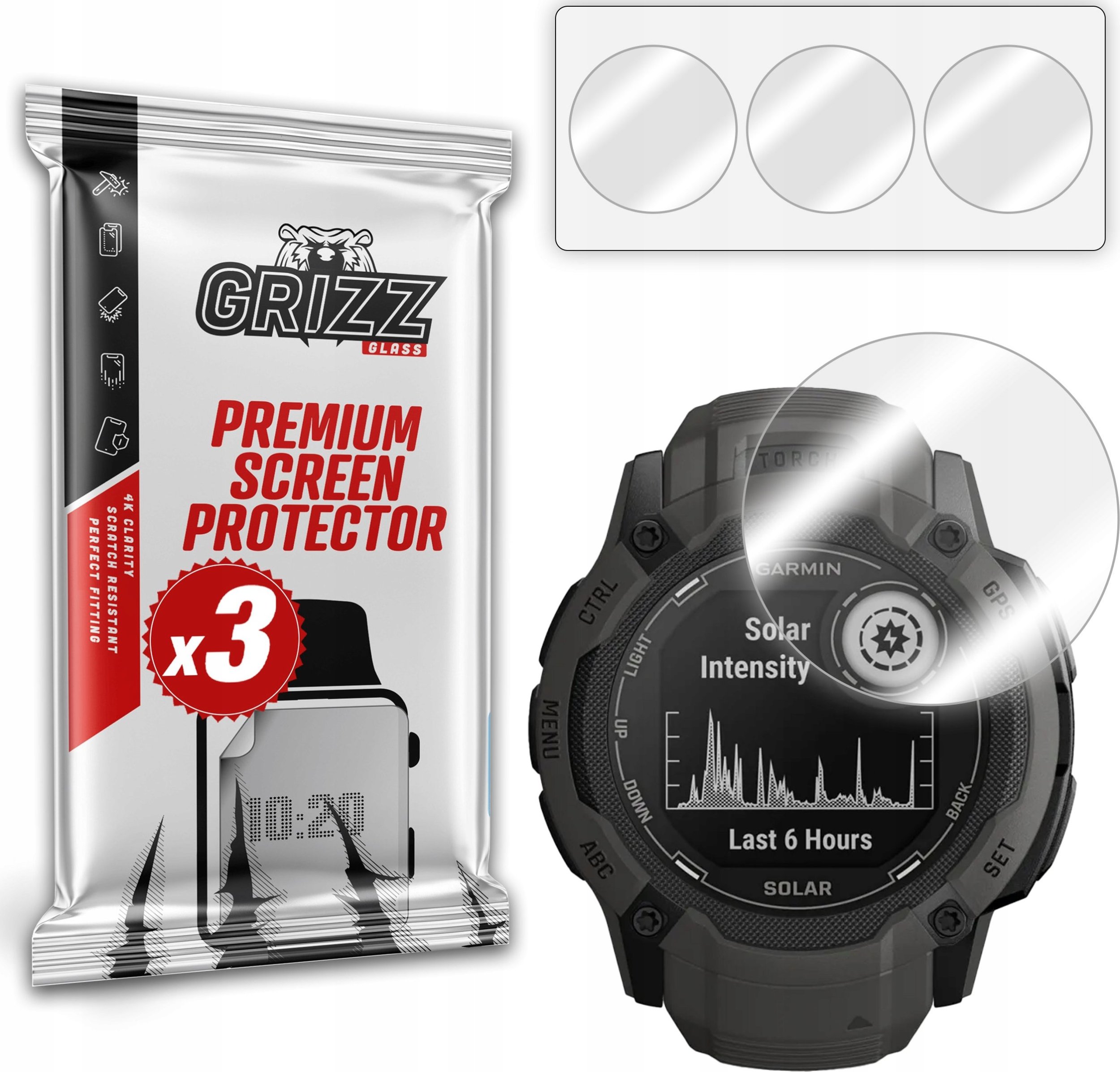 Fletë mbrojtëse ekrani 3PACK për Garmin Instinct 2X 50mm, hydrogel, transparente