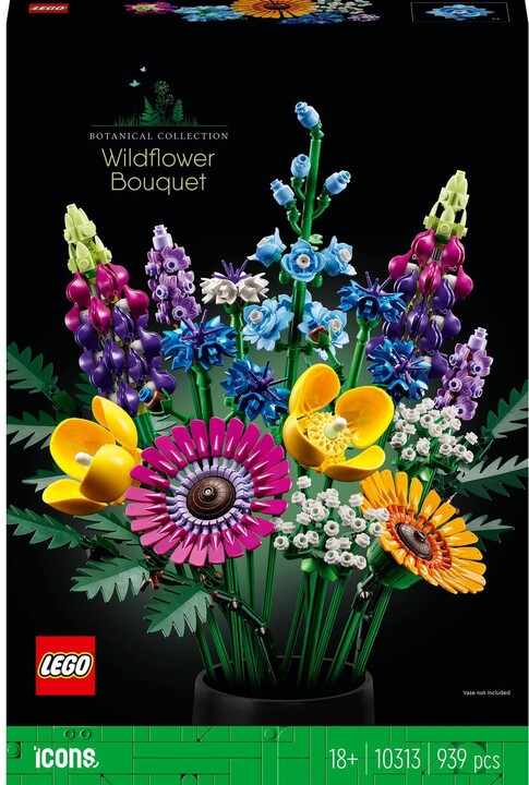 Set LEGO® Icons 10313 Meadow Flower Bouquet, 939 pjesë