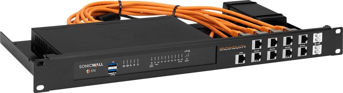 Rack montues Rackmount.IT për SonicWall TZ570W Shielded, për kabinet 19", metalik