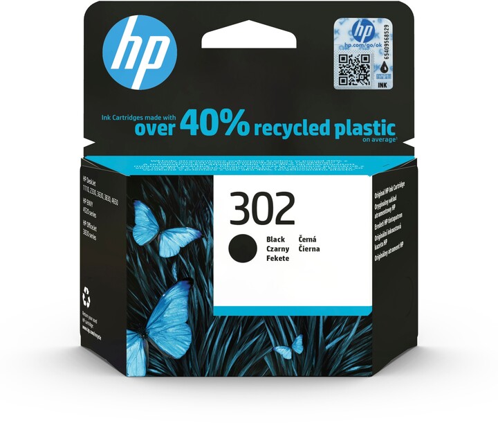 Ngjyrë për printer HP F6U66AE, e zezë, nr.302