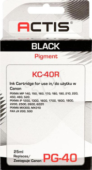Ngjyrë Actis KC-40R, e zezë (Canon PG-40)
