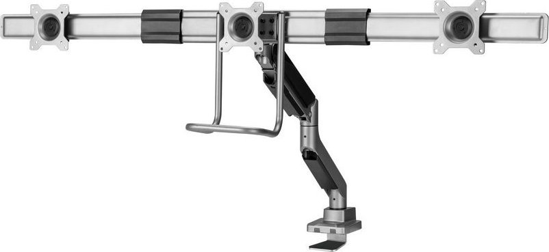 Krah tavoline për tre monitorë Equip 650162, 17"-32", gas spring, i zi