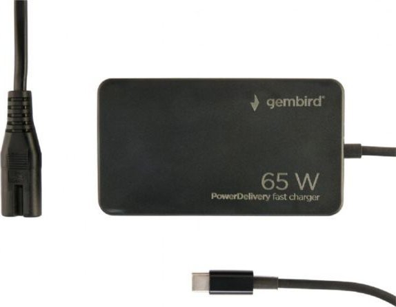 Karikues GaN Gembird CC65W, 65W, USB C PD QC 4, i zi