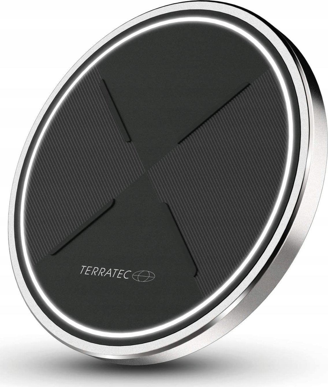 Karikues wireless Terratec ChargeAIR Dot, karikim i shpejtë, për smartphone, i zi argjendtë