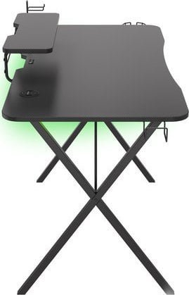 Tavolinë gaming Genesis Holm 300 RGB, 120x60 cm, e zezë