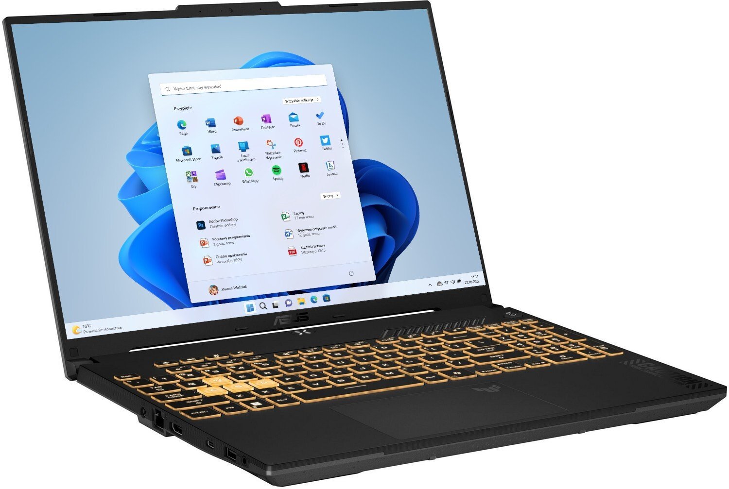 Laptop gaming ASUS TUF Gaming F16 FX607VJ, 16", Core 5 210H, RTX 3050, i zi