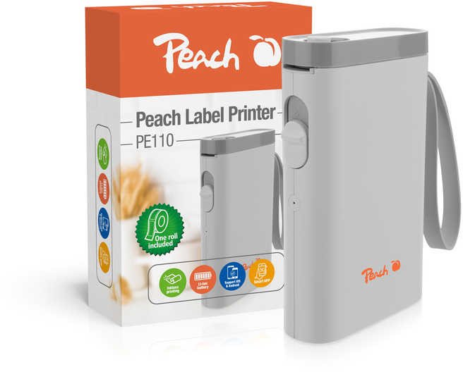 Printer etiketash Peach PE110-W, Bluetooth, termik bardh e zi, i bardhë