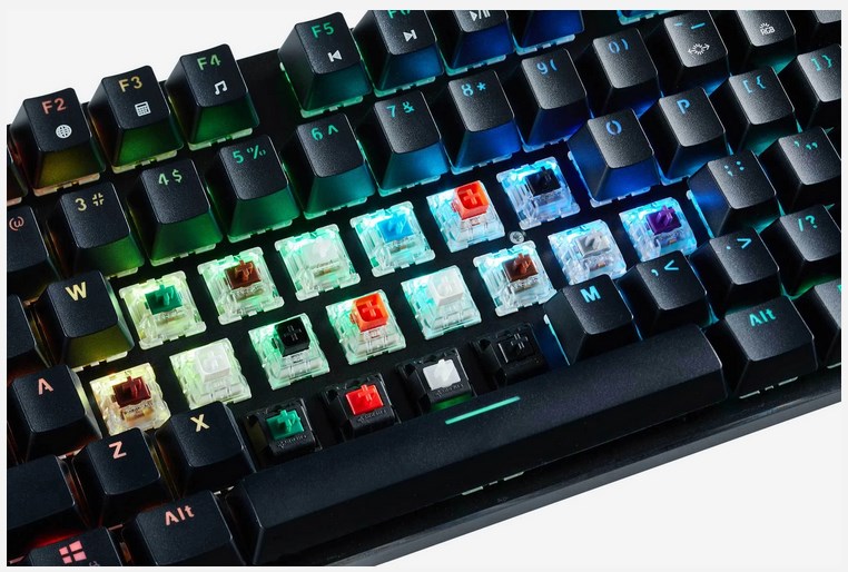 Tastierë mekanike Glorious GMMK TKL Barebone, ANSI, RGB, e zezë
