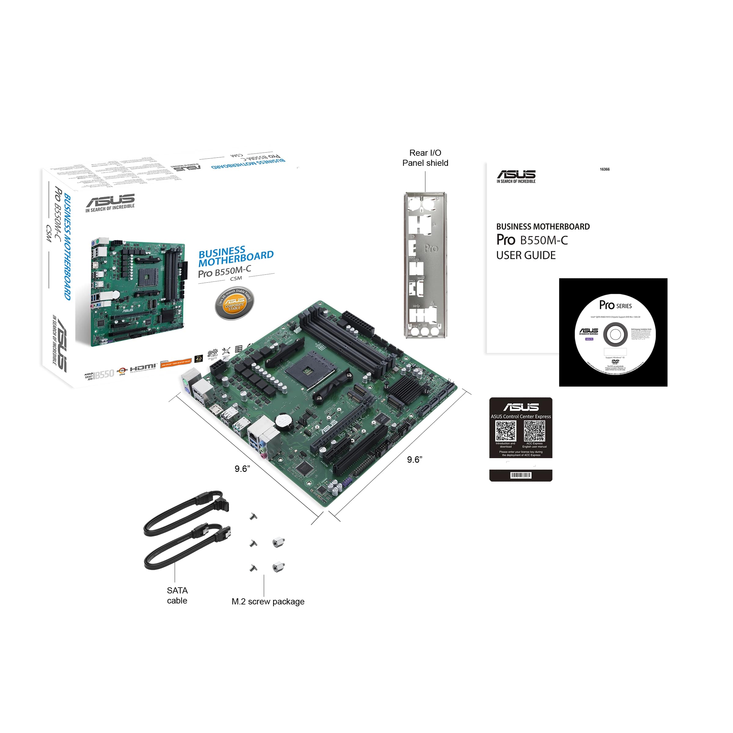 Pllakë amë ASUS PRO B550M-C, CSM, AM4, mATX