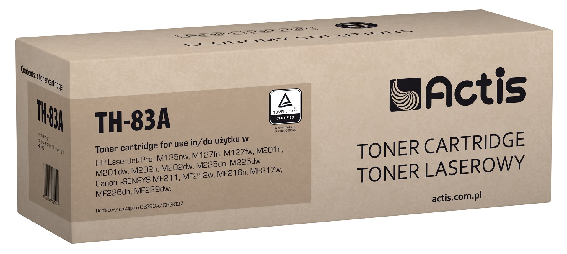 Toner Actis TH-83A (zëvendësim për HP 83A CF283A, Canon CRG-737)