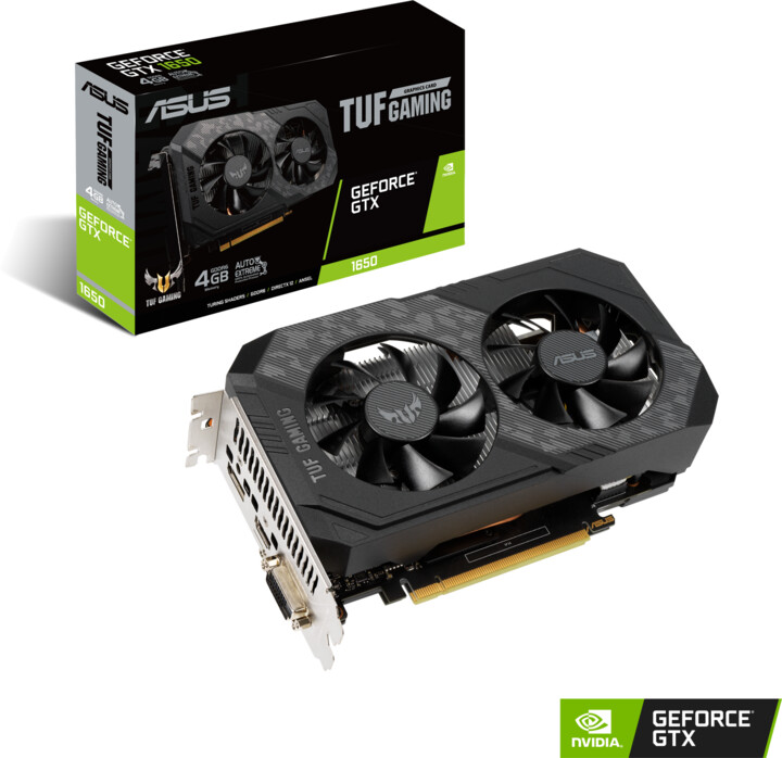 Kartë grafike ASUS GeForce TUF-GTX1650-4GD6-P-GAMING, 4GB GDDR6