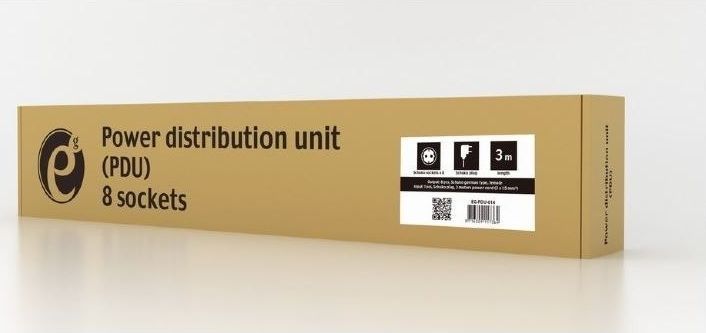 Kabllo zgjatëse Gembird Schuko me 8 priza, 3m, e zezë