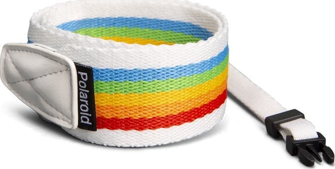 Rrip kamere Polaroid Camera Strap Flat, motiv ylberi, e bardhë