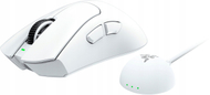 Maus gaming Razer DeathAdder V4 Pro, pa kabllo, ultra i lehtë, i bardhë