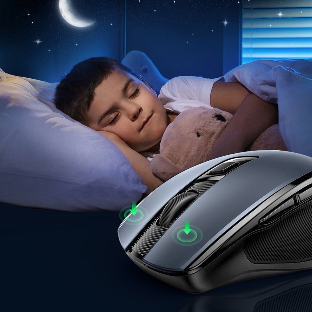 Maus pa tel UGREEN, Bluetooth dhe 2.4GHz, 4000DPI, 6 butona, i zi