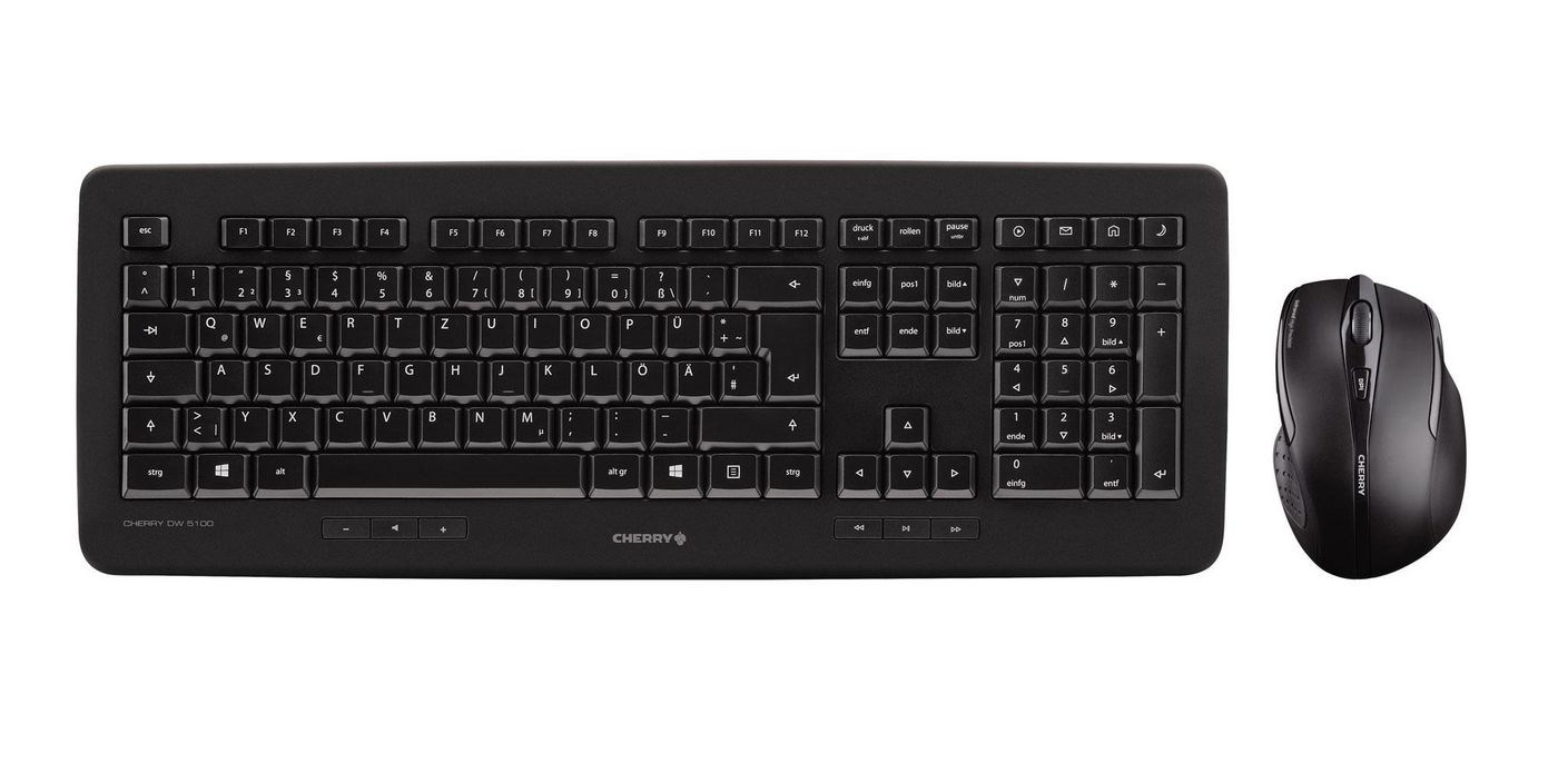 Set tastierë dhe maus CHERRY DW5100, QWERTZ gjerman, i zi