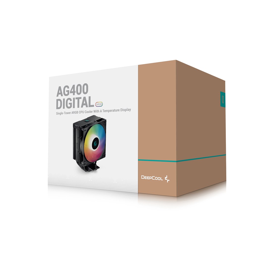 Ftohës për procesor DeepCool AG400 Digital BK ARGB, 12 cm