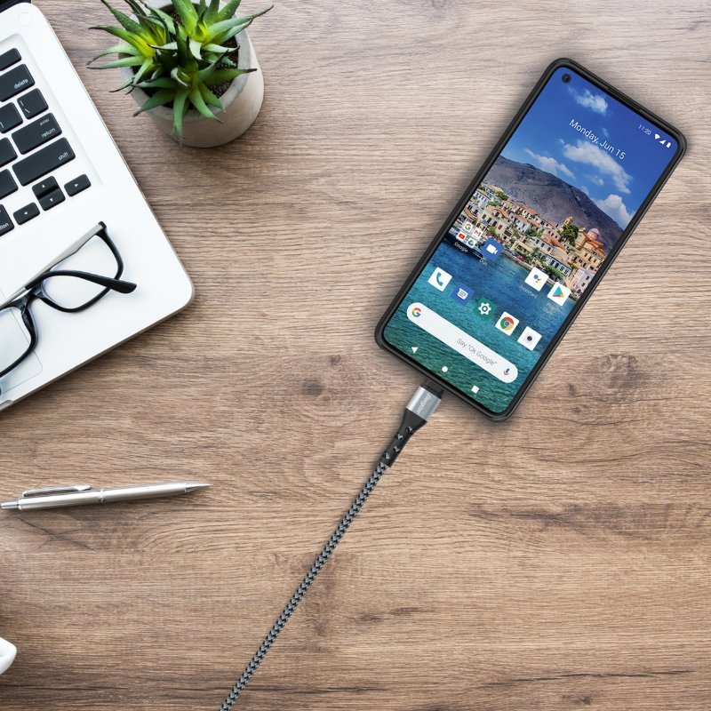 Kabllo USB Energizer C520CKSL, USB A në USB C, 2 m, argjendtë