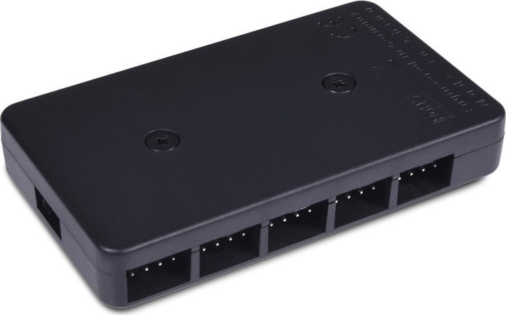 Ndarës ventilatorësh Alphacool Core, 10x 4-pin PWM, SATA power, i zi