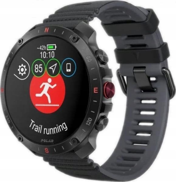 Спортски часовник Polar Grit X2 Pro, GPS со двојна фреквенција, AMOLED екран, црн