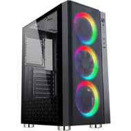 Kuti kompjuteri SPACER RAINBOW, Middle Tower ATX, xham i temperuar, pa furnizim me rrymë