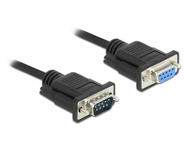 Kabllo zgjatuese seriale DeLOCK 86584, DB-9 M në DB-9 F, 3 m, e zezë