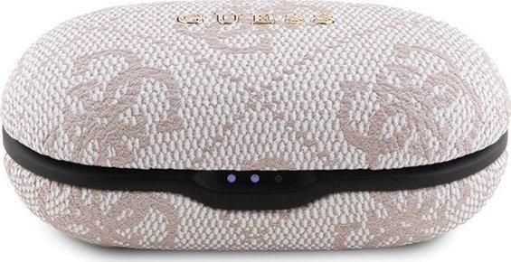 Безжични слушалки Guess 4G Metal Logo GUTWSP4EGP, со кутија за полнење, розова