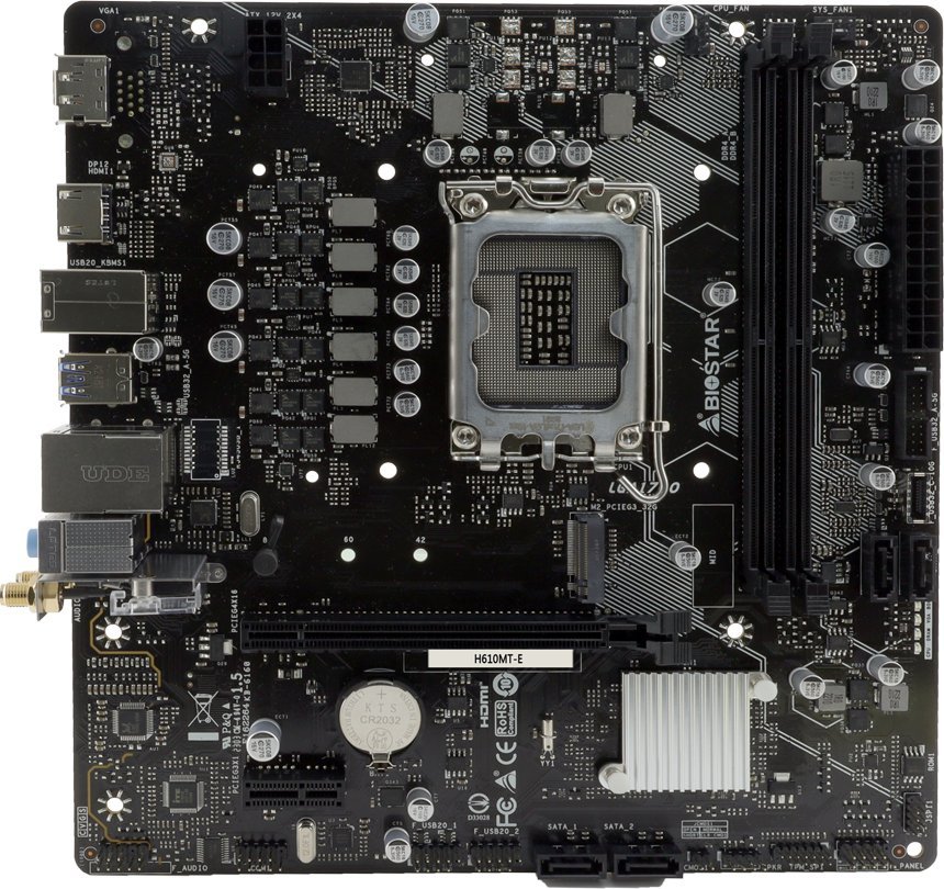 Pllakë amë Biostar H610MT-E, Intel H610, PCIe 4.0, e zezë