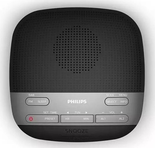 Radio alarm Philips TAR3505/12, DAB+, FM, e zezë