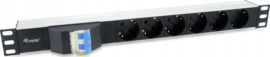PDU Equip 333312, 6 dalje AC, 1U, i zi
