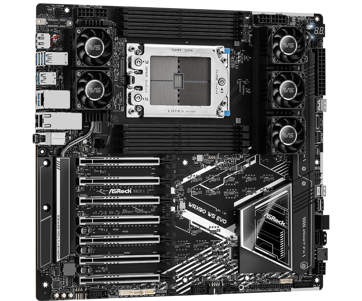 Pllakë amë Asrock WRX90 WS EVO AMD WRX90 Socket sTR5 EEB