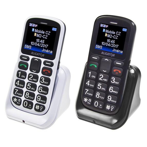Telefoni Aligator A321 Senior, 1.8", për të moshuar, i bardhë