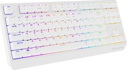 Tastierë mekanike wireless Genesis Thor 230 TKL, RGB, Hot Swap, e bardhë