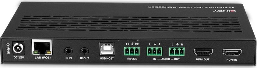 Encoder HDMI dhe USB mbi IP Lindy, 4K, RS232, i zi
