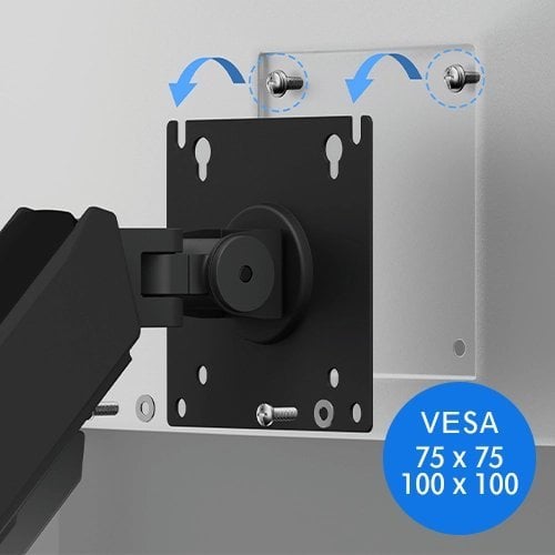 [OUTLET] Mbajtëse për 2 monitorë SENSE7, 17"-32", e zezë