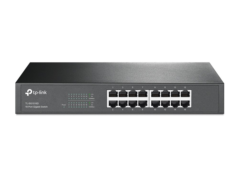 Switch rrjeti TP-Link TL-SG1016D, 16 porta Gigabit, 10/100/1000 Mbps