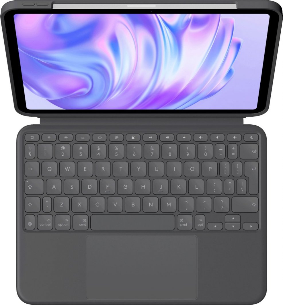 Mbrojtëse Logitech me tastierë për Apple iPad Pro 11" M4, e hirtë