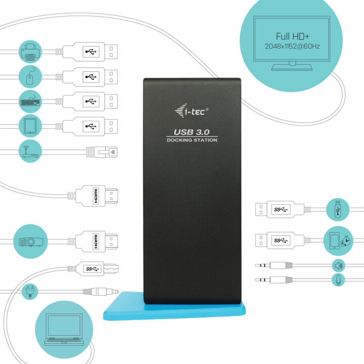 Stacion docking i-tec USB 3.0/USB-C Dual HDMI