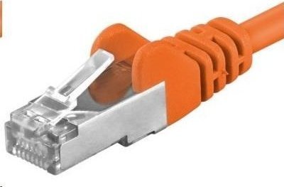Kabllo rrjeti Premiumcord CAT6a S-FTP, RJ45-RJ45, 0.25m, portokalli