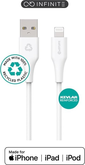 Kabllo Lightning ESTUFF ES601270, 2 m, e bardhë