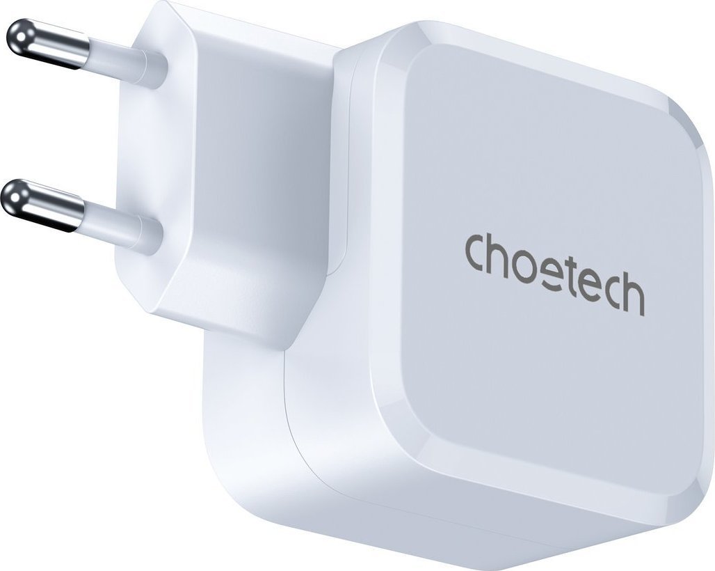 Полнач за мрежа Choetech PD8007, USB C, 45W PD PPS, бел