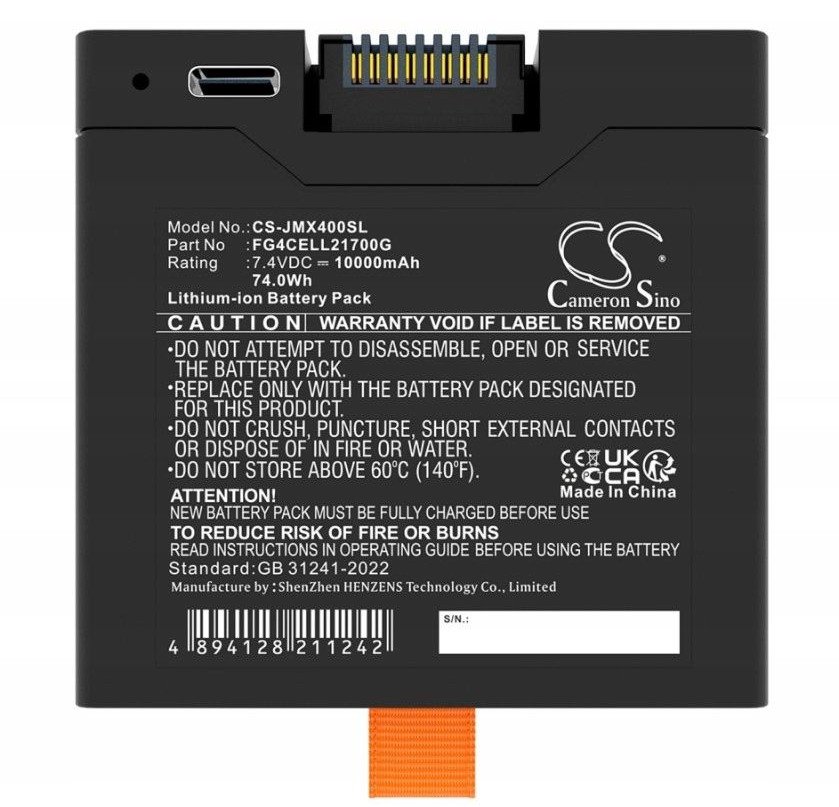 Bateri e rikarikueshme Cameron Sino FG4CELL21700G, 10000mAh, Li ion, USB C