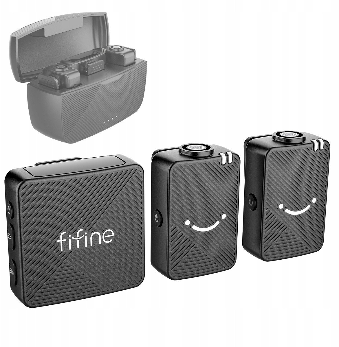 Mikrofon wireless Fifine M9, kondenzator, për PC dhe streaming, i zi