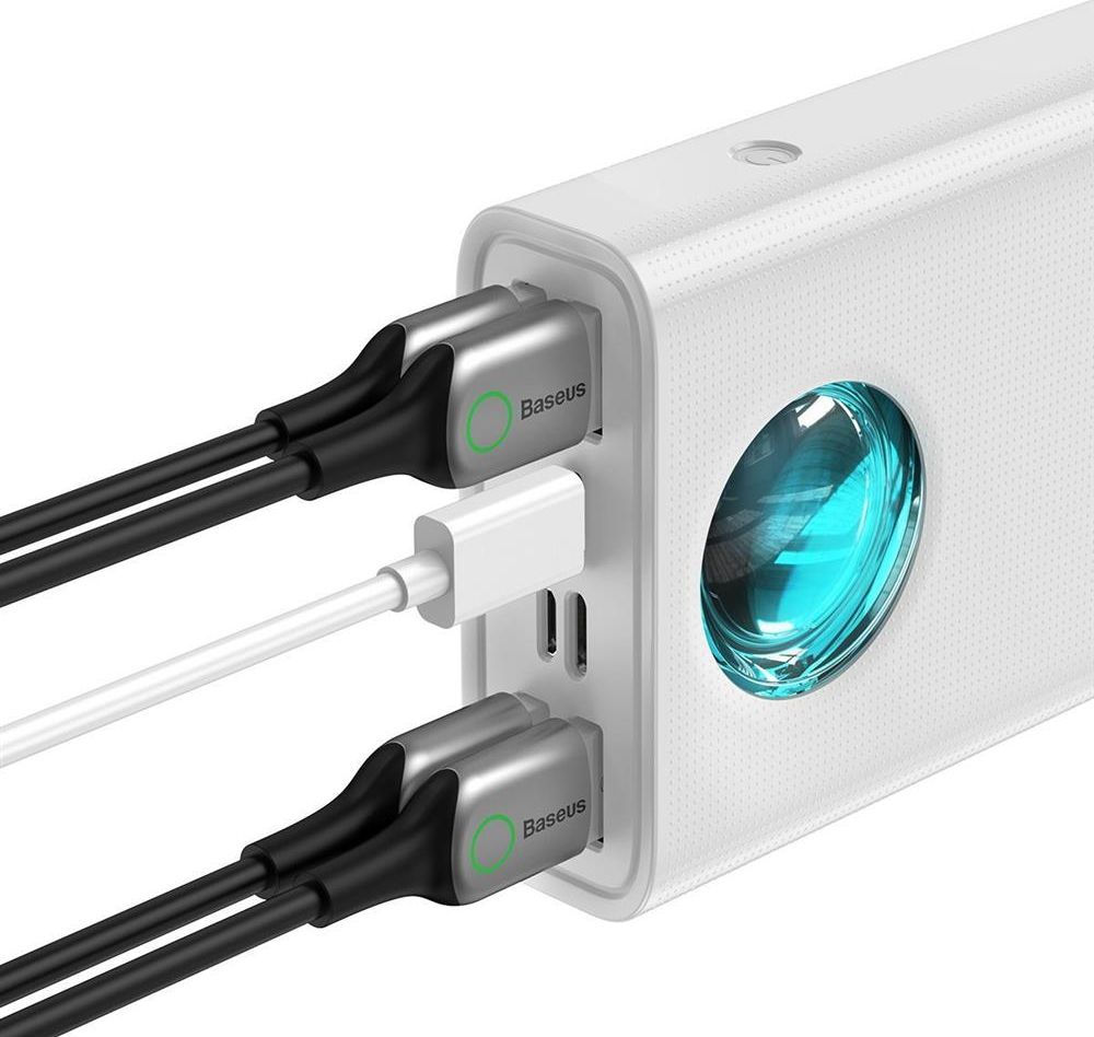 Powerbank Baseus Amblight, 30000mAh, 65W, i bardhë